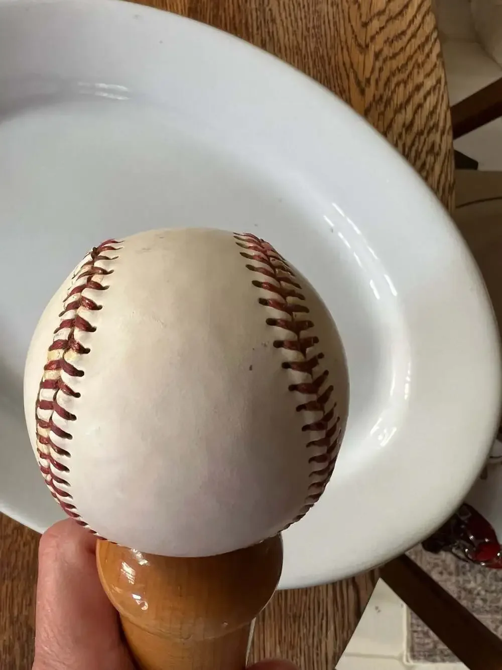 Miller Lite wood baseball